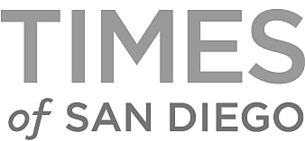 Times of San Diego logo in grayscale.