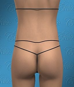 Model showcasing back view of swimwear design.