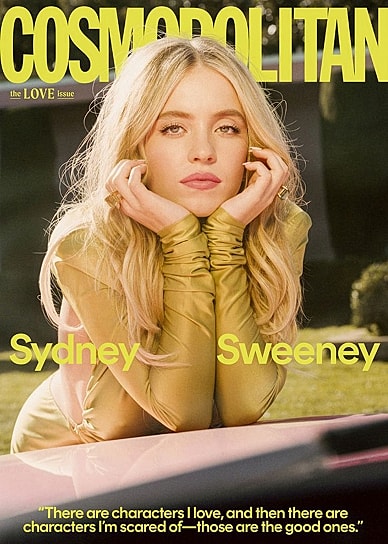 Sydney Sweeney on the cover of Cosmopolitan magazine.